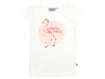 Wheat t-shirt ivory flamingo