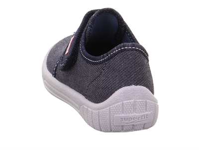 Superfit Bill hjemmesko blå hvid med velcro