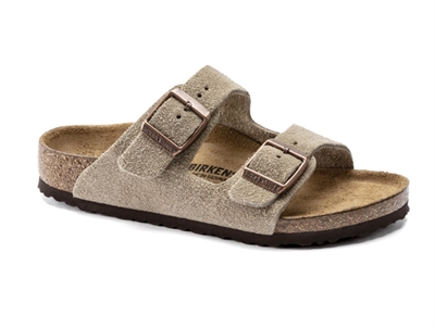birkenstock arizona kids sandal i taupe ruskind