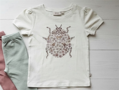 Wheat chalk t-shirt ladybug flower