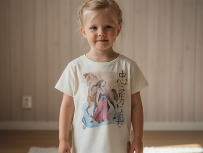 Wheat t-shirt Mulan horse ivory