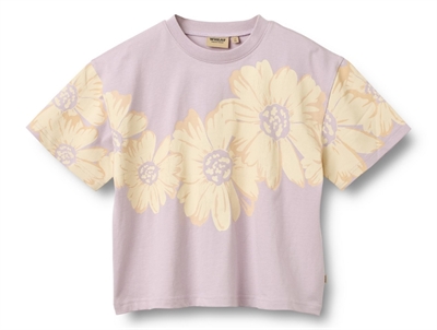 Wheat Petri t-shirt i lavender med store blomster forfra