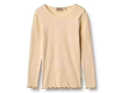 Wheat Reese rib t-shirt macadamia med blonde