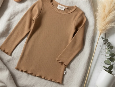 Wheat caramel t-shirt rib lace