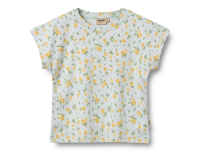 Wheat Bette t-shirt i summer blue med citronprint forfra