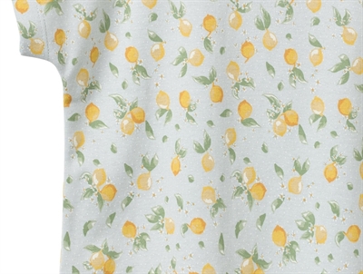 Wheat Bette t-shirt i summer blue med citronprint detalje