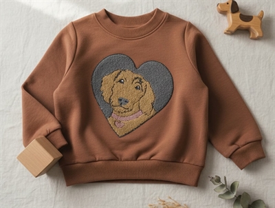 Wheat sweatshirt Terry dog vintage rose