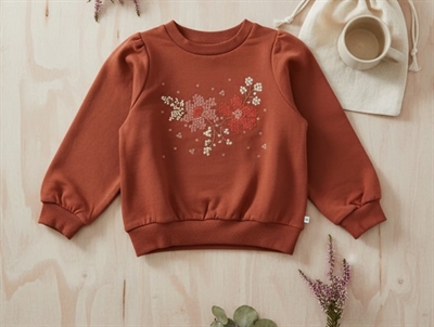 Wheat red embroidery sweatshirt Vega