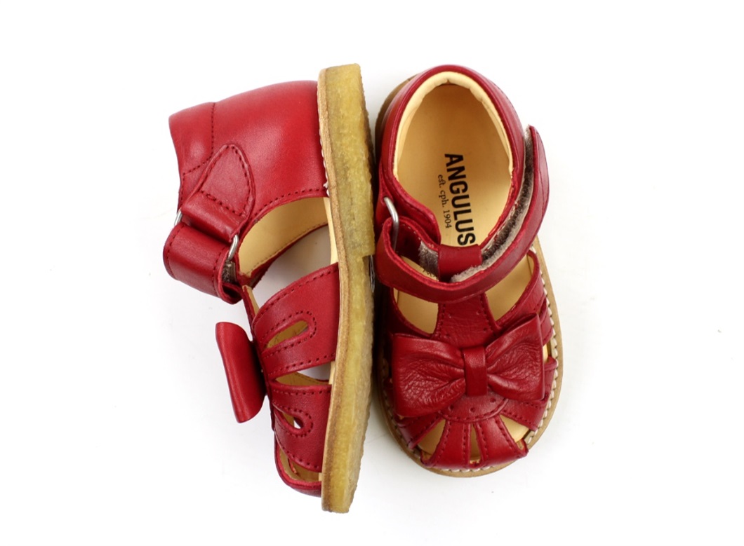 skillevæg Derbeville test forklædning Angulus sandal rød med sløjfe | 749,90.-