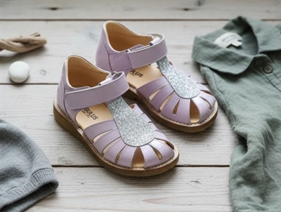 Angulus lila/mint sandal glitter og lak