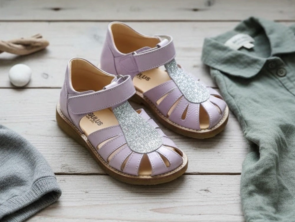 Angulus Lila/mint Sandal Glitter Og Lak - Str. 25