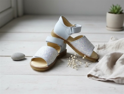 Angulus ice blå sandal glitter