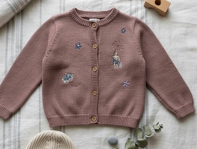 Wheat lavender rose strik cardigan Ella