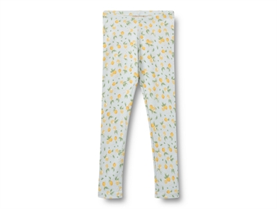 Wheat Jules leggings i summer blue med citronprint forfra