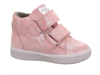Superfit SUPIES begyndersko rosa ruskind med glittereffekt side