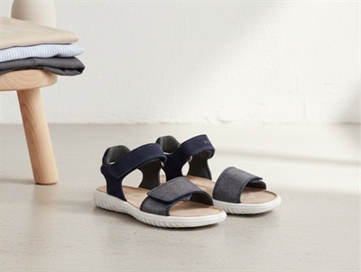 Superfit Sparkle sandal blå med glimmer og velcro