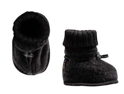 Joha sorte futter i uld med elastiklukning