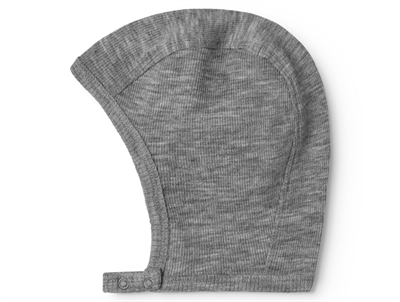 MarMar Copenhagen hjelm i grey melange uld rib set fra siden