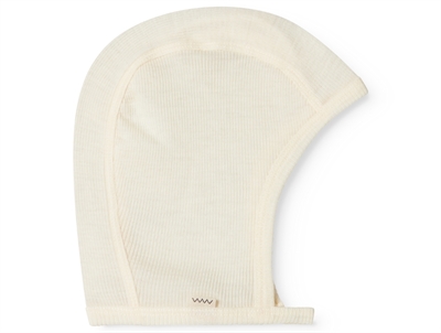 MarMar Copenhagen hoody hjelm i natural uld rib set bagfra