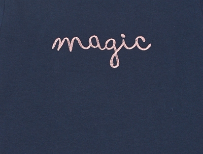 THE NEW t-shirt navy blazer med broderet magic foran- tæt på