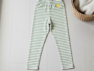 Wood Wood leggings Ira offwhite/olive stripes