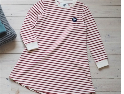 Wood Wood kjole Aya offwhite/red stripes