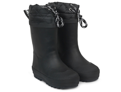 Angulus vintergummistøvle i sort med uldfoer
