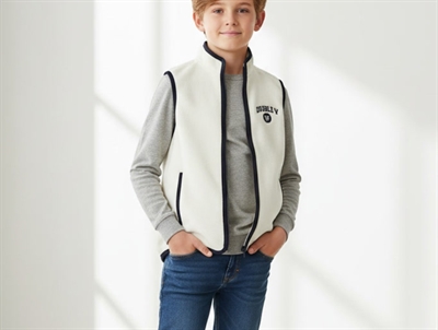 Wood Wood fleecevest Jed off-white