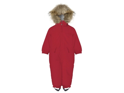 Ver de Terre wintersuit cranberry med pelskant front