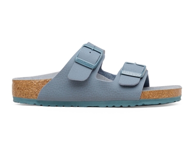 Birkenstock Arizona Kids sandal i blågrå med to spænder