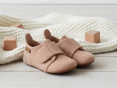 Bisgaard rose hjemmesko med velcro