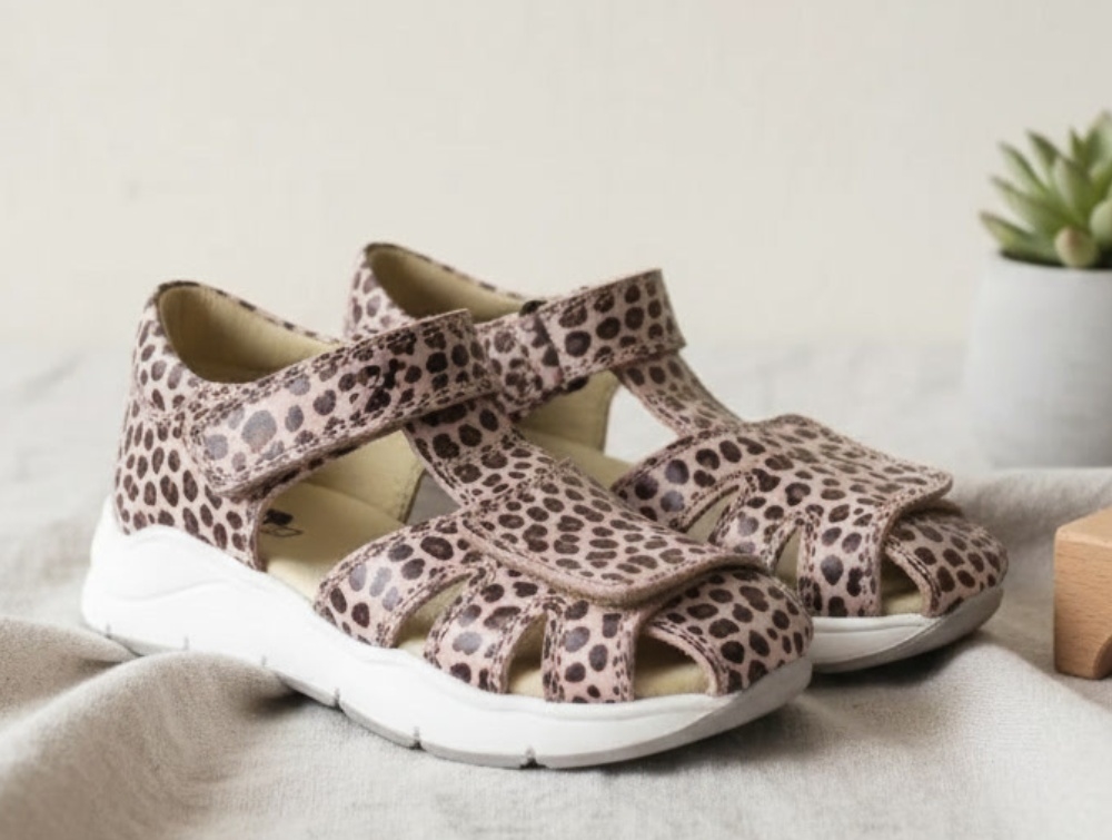 Arauto Rap Sandal Nude Leo Med Velcro - Str. 27