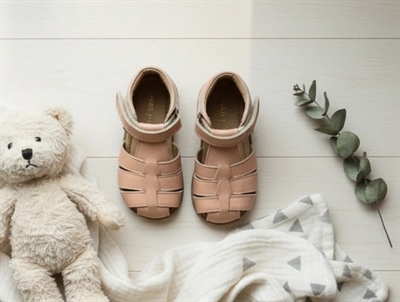 Pom Pom sandal rose med velcro