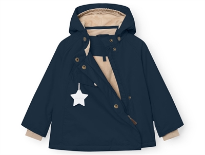 Mini A Ture vinterjakke i outer space set forfra med åben lynlås