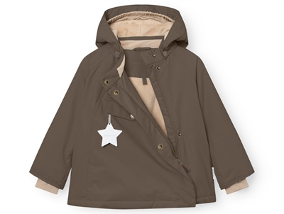 Mini A Ture vinterjakke tarmac green med åben lynlås