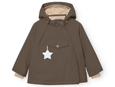 Mini A Ture vinterjakke tarmac green set forfra