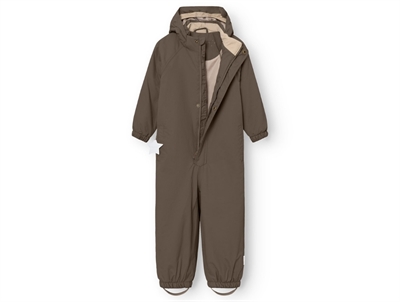 Mini A Ture flyverdragt i tarmac green med åben lynlås og refleksdetalje