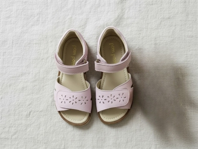 Pom Pom sandal lavender med velcro