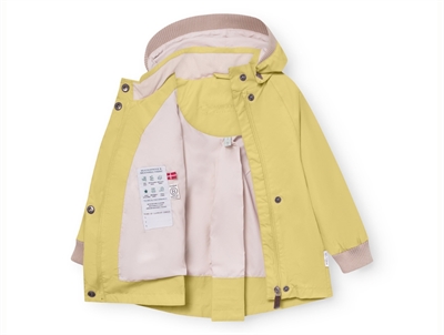 Mini A Ture Matwiami overgangsjakke i dusky citron med fleecefor