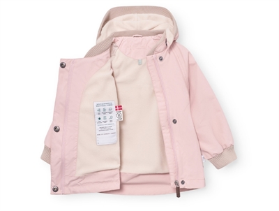 Mini A Ture Matwai fleecejakke i rose smoke med fleecefor