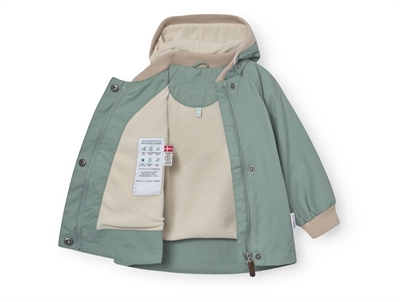 Mini A Ture Matwai overgangsjakke i granite green med fleecefor