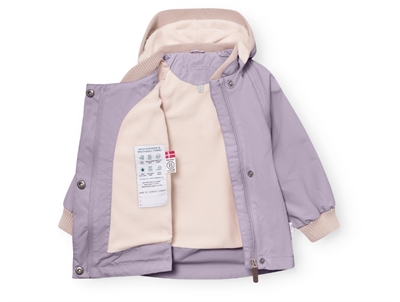 Mini A Ture Matwai overgangsjakke i minimal lilac med fleecefor