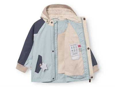 Mini A Ture Matwally overgangsjakke i cloud blue col. b. med fleecefor