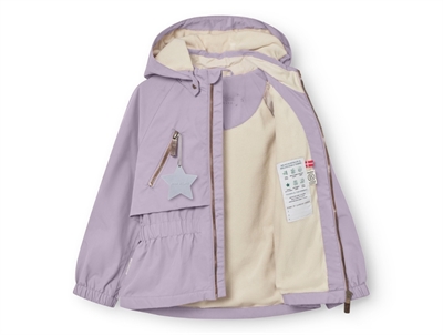 Mini A Ture Matalgea overgangsjakke i minimal lilac med fleecefor