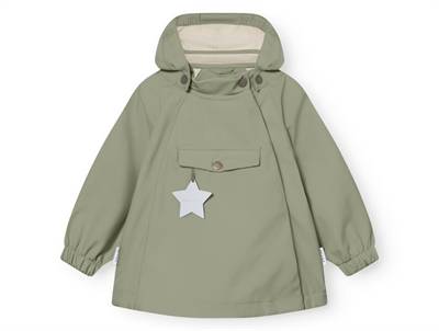 Mini A Ture Matwai softshell overgangsjakke i tea green set forfra