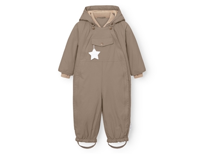 Mini A Ture Wisti flyverdragt i taupe nuance med fleecefor
