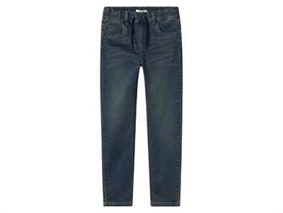Name It jeans i blå denim med snøre foran