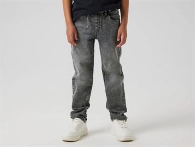 Name It slim jeans i grå denim på barn