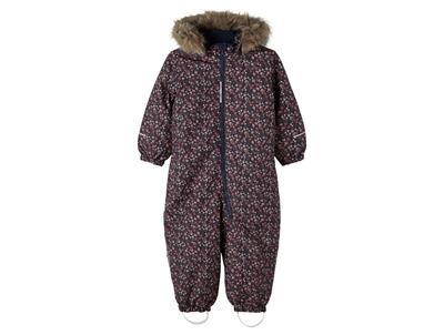 Name It dark sapphire blomstret flyverdragt