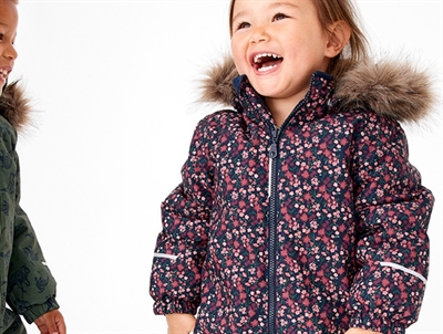 Name It dark sapphire blomstret flyverdragt